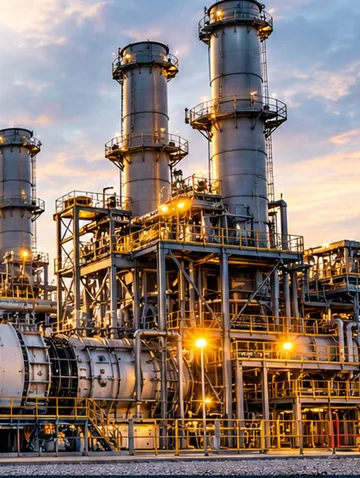 Illustrative power-generation equipment in an industrial facility
